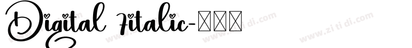 Digital 7italic字体转换